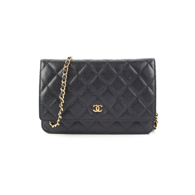 Humanistisk realistisk Kantine Chanel Chevron Wallet On Chain WOC Black Caviar Silver, 47% OFF
