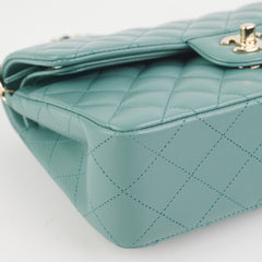 Chanel Classic Flap Small Lambskin Turquoise Green (Microchipped)
