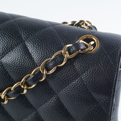 Chanel Quilted Caviar Double Flap Jumbo Black