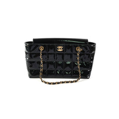 Chanel Chocolate Bar Chain Shoulder Bag Black