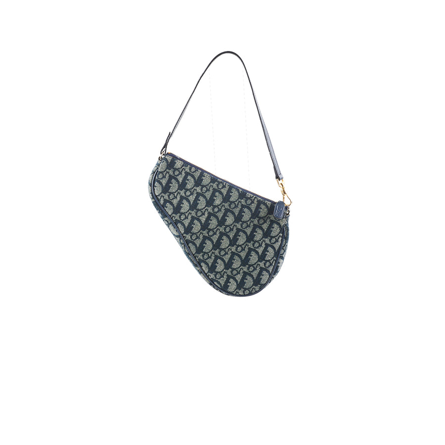 Dior 30 Montaigne Bag Oblique Navy - THE PURSE AFFAIR