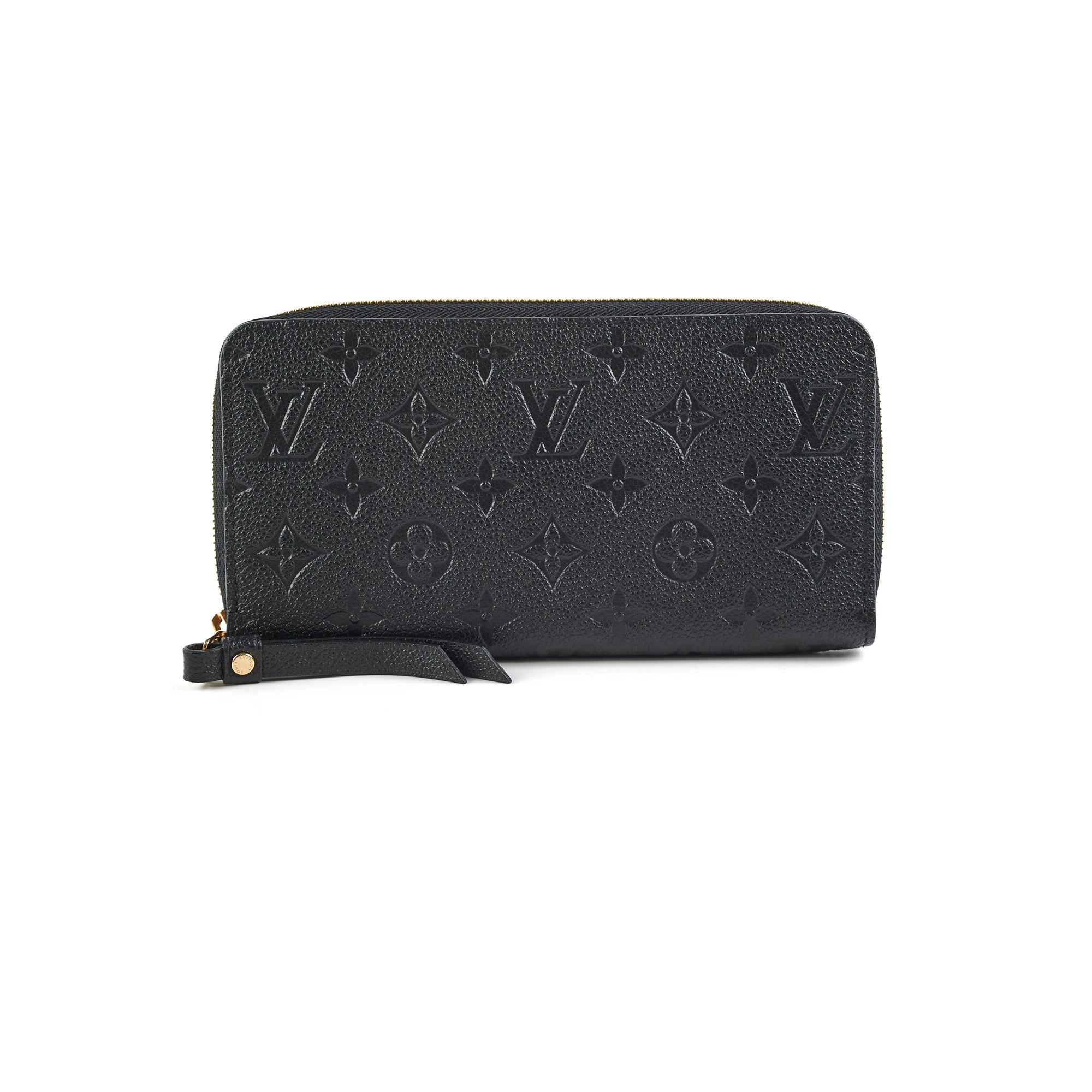 Louis Vuitton Black Monogram Empreinte Zippy Wallet QJA0FKLQKB025