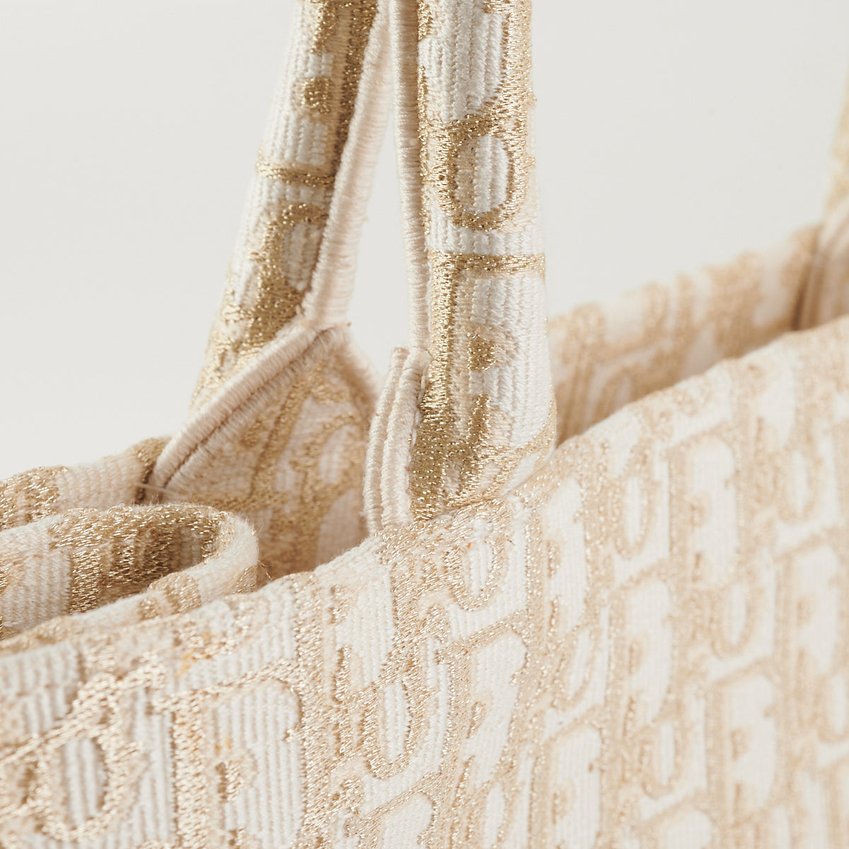 Medium Dior Book Tote Beige D-Lace Embroidery with Macramé Effect