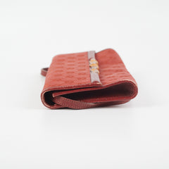 Gucci Bamboo Canvas Wallet on Chain (WOC) Red