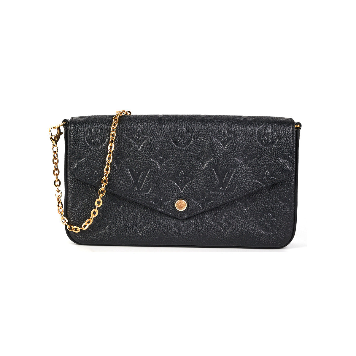 Louis Vuitton Felicie Pochette Black Monogram Empreinte Leather –  ＬＯＶＥＬＯＴＳＬＵＸＵＲＹ