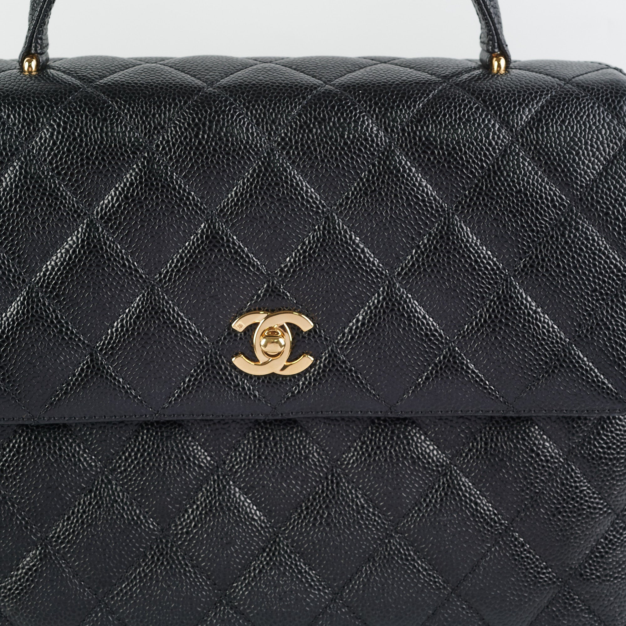 Chanel Vintage Small Kelly Caviar 24k Gold Hardware  CamelliaCurate