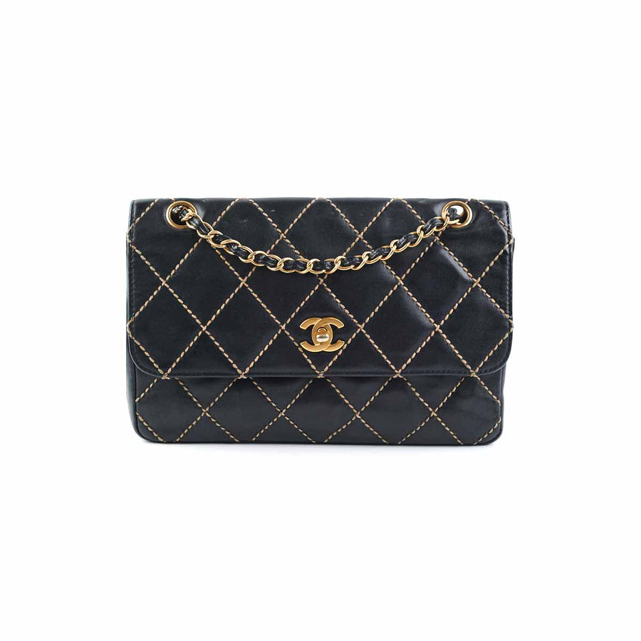 Black Chanel Chocolate Bar Handcuff Wristlet Clutch Bag – Designer Revival