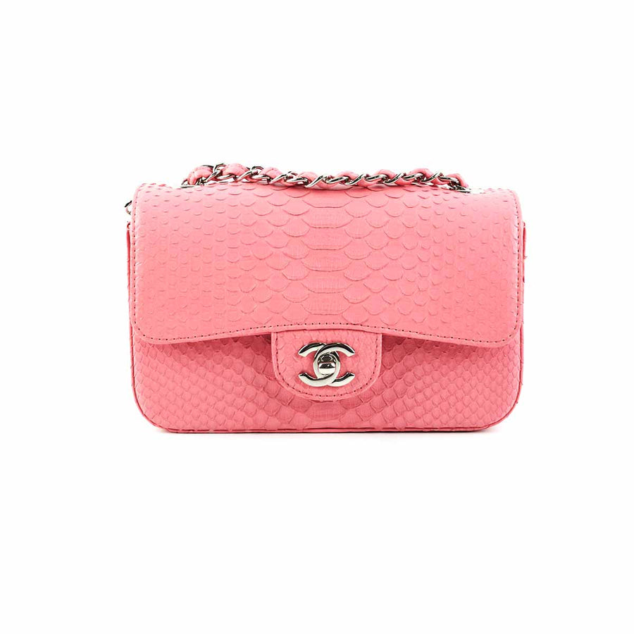 Chanel Python Double Flap Bag - 5 For Sale on 1stDibs