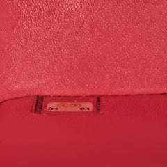 Chanel Python Rectangular Mini Classic Flap Pink