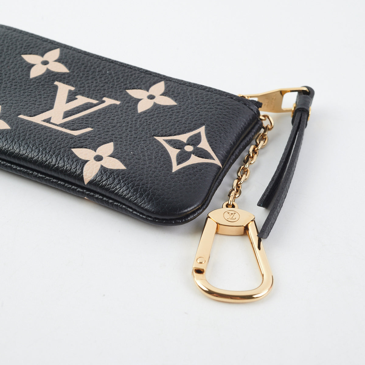 Louis Vuitton Bicolour Monogram Empreinte Key Pouch Black/Beige
