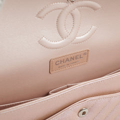 Chanel Classic Flap Medium 17B Rose Gold Caviar SHW