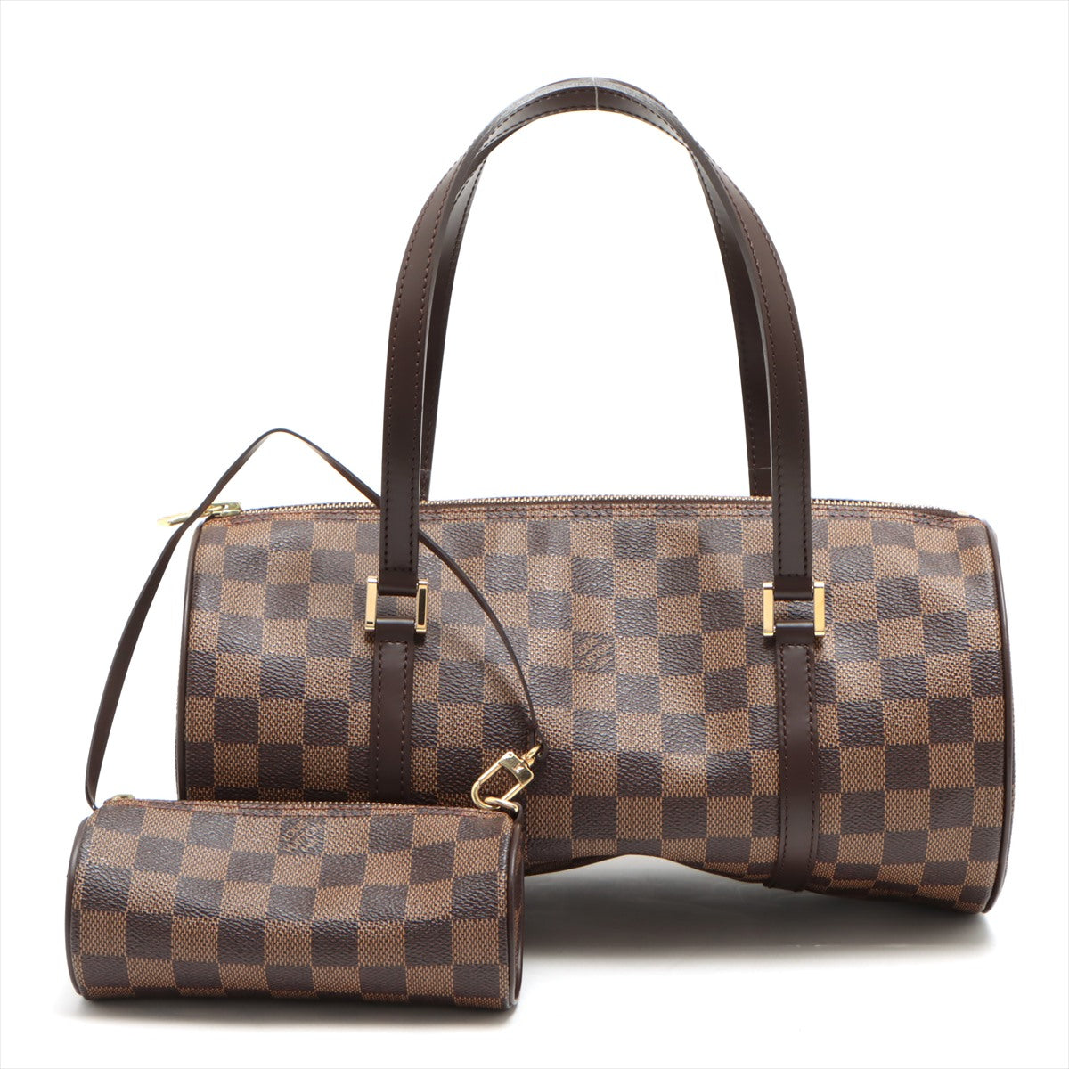 Louis+Vuitton+Papillon+Shoulder+Bag+GM+Brown+Leather for sale